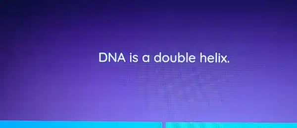 DNA is (1)double helix.